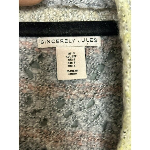 Sincerely Jules Boho Hippie Flower Power Bell Sleeve Crop Oversized Sweater - Picture 7 of 7